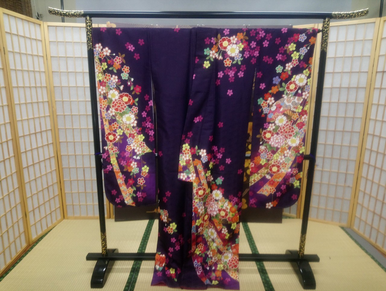 S51　青紫花扇