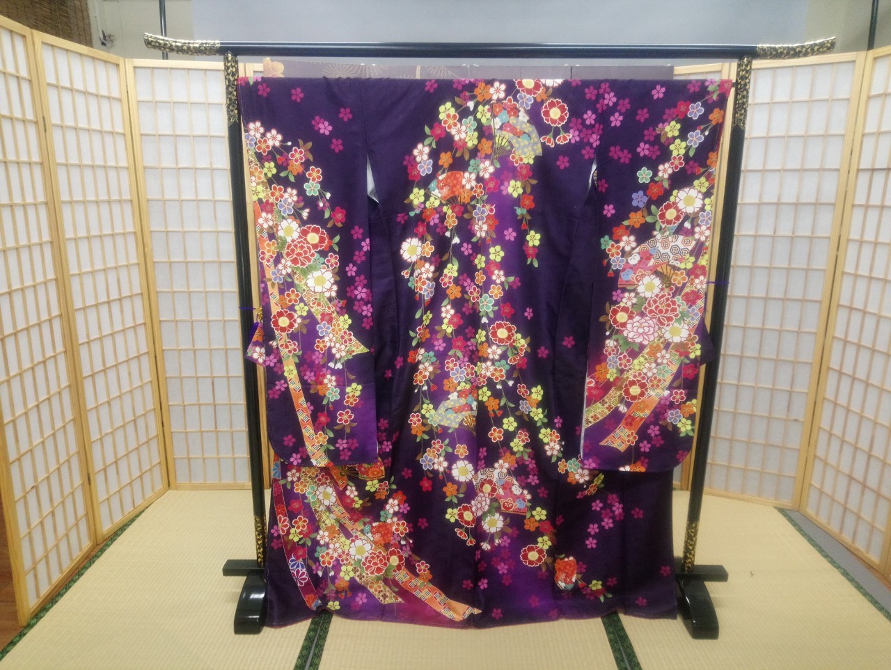 S51　青紫花扇